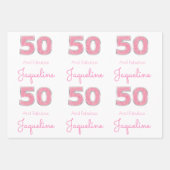 Feuille De Papier Cadeau 50e anniversaire 50 et fabuleuse Parties scintilla (Devant)