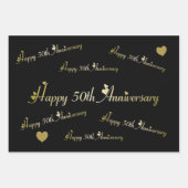 Feuille De Papier Cadeau 50e Anniversary (Devant)