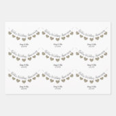 Feuille De Papier Cadeau 50ème anniversaire de Mariage d'or (Devant 2)