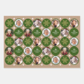 Feuille De Papier Cadeau 5 Photos Moderne Famille unique Noël (Devant 3)