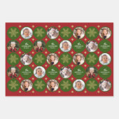 Feuille De Papier Cadeau 5 Photos Moderne Famille unique Noël (Devant 2)