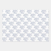 Feuille De Papier Cadeau 60 ans bleu marine 60e anniversaire (Devant 2)