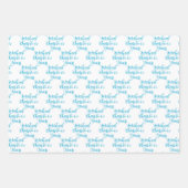 Feuille De Papier Cadeau 65 ans Royal Blue Marine 65e anniversaire (Devant 2)