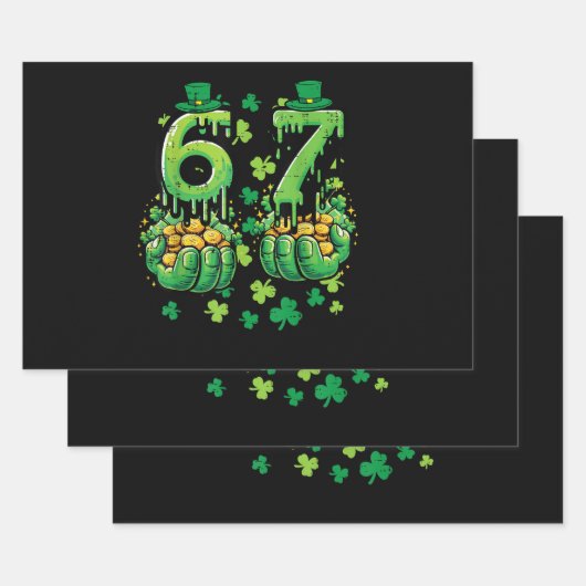 Feuille De Papier Cadeau 6 7 St Patricks Day (Lot)