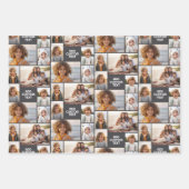 Feuille De Papier Cadeau 6 collage photo - couleurs diverses avec texte enc (Devant 3)