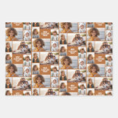 Feuille De Papier Cadeau 6 collage photo - couleurs diverses avec texte enc (Devant)