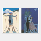 Feuille De Papier Cadeau 6 designs différents par George Barbier (Devant)