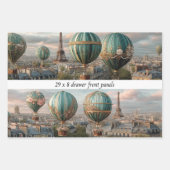 Feuille De Papier Cadeau 6 Paris Hot Air Balloon Wrapping Drawer Panels (Devant 2)