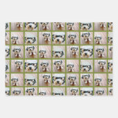 Feuille De Papier Cadeau 6 photo grille de collage - or vert rouge (Devant 3)