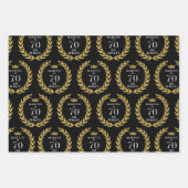 Feuille De Papier Cadeau 70 Alors, quel drôle Laurel Wreath Crown 70e anniv (Devant 2)