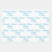 Feuille De Papier Cadeau 75 ans Marine Blue 75e anniversaire (Devant 2)