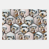 Feuille De Papier Cadeau 7 Photo Collage - motif hexagone funky (Devant 3)