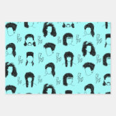 Feuille De Papier Cadeau 80s Coiffures (Devant 3)