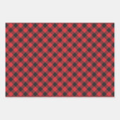 Feuille De Papier Cadeau à damiers Buffalo rouge abattu (Devant 2)