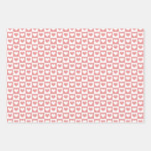 Feuille De Papier Cadeau À damiers Coeurs mignons Saint Valentin (Devant)