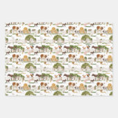 Feuille De Papier Cadeau À la ferme - Animaux (Devant 3)