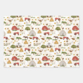 Feuille De Papier Cadeau À la ferme - Animaux (Devant)