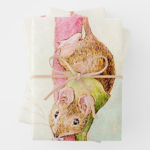 Feuille De Papier Cadeau "A Mouse Ran Down the Bell Rope" par Beatrix Potte