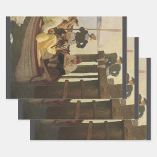 Feuille De Papier Cadeau À Queen's Ferry par NC Wyeth, Pirates Vintage