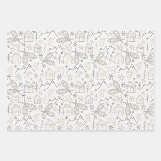 Feuille De Papier Cadeau À travers les bois - Wonderland d'hiver (Devant 2)