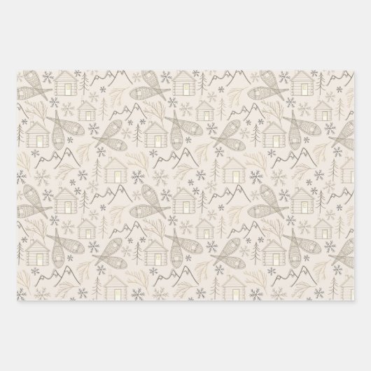 Feuille De Papier Cadeau À travers les bois - Wonderland d'hiver (Devant)