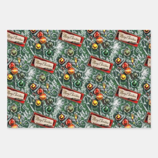 Feuille De Papier Cadeau A Very Retro Merry & Bright Collection (Devant 3)