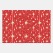 Feuille De Papier Cadeau A Very Retro Merry & Bright Santas (Devant 2)