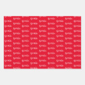 Feuille De Papier Cadeau À votre nom Écriture manuscrite moderne Blanc Noir (Devant 3)