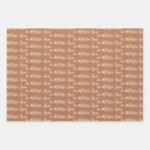 Feuille De Papier Cadeau À votre nom écriture moderne Terra Cotta Textur (Devant 3)