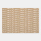 Feuille De Papier Cadeau À votre nom Modern Faux Kraft (Devant 2)