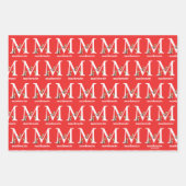 Feuille De Papier Cadeau ABC du Dr Seuss : Lettre M - Blanc | Ajouter Votre (Devant)