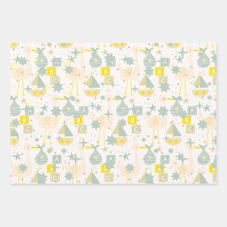 Feuille De Papier Cadeau ABC Stork