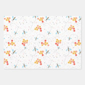 Feuille De Papier Cadeau Abeille aquarelle  (Devant)