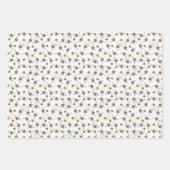 Feuille De Papier Cadeau Abeille noire tendance bourdonnante pour le printe (Devant 2)