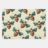Feuille De Papier Cadeau Abeille Occupée (Devant 3)