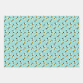 Feuille De Papier Cadeau Abeilles de miel (Devant 3)