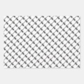 Feuille De Papier Cadeau Abeilles noires et blanches (Devant)