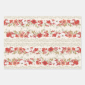 Feuille De Papier Cadeau abondance botanique de noël élégant feuillage (Devant 3)