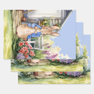 Feuille De Papier Cadeau Abri de jardin lapin classique