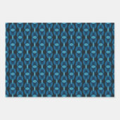 Feuille De Papier Cadeau Abstract blue (Devant 3)