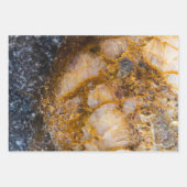 Feuille De Papier Cadeau Abstract bronze white mineral rock texture (Devant 2)