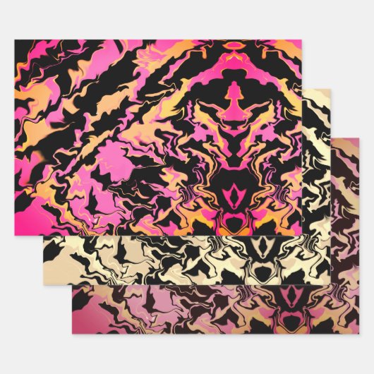 Feuille De Papier Cadeau Abstract colorful Merge (Lot)