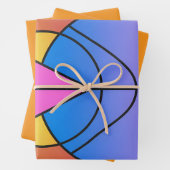 Feuille De Papier Cadeau Abstract Geometric Circles Line Colorful  (En situation)