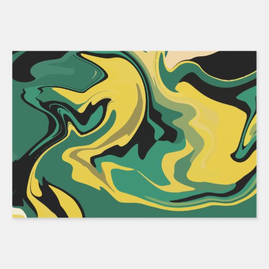 Feuille De Papier Cadeau Abstract Marble Pattern (Devant)