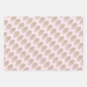 Feuille De Papier Cadeau Abstract Pine Cones Of Copper And Platinum Pattern (Devant 3)