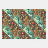 Feuille De Papier Cadeau Abstract Watercolor Christmas (Devant 2)