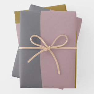 Feuille De Papier Cadeau Abstrait Bandes Terreuses Esthétique Moderne Douce