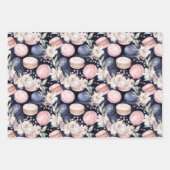 Feuille De Papier Cadeau Abstrait bleu chic (Devant 2)