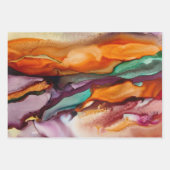 Feuille De Papier Cadeau Abstrait coloré (Devant)