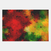 Feuille De Papier Cadeau Abstrait, créatif, mosaïque, cristaux, vert, jaune (Devant 2)